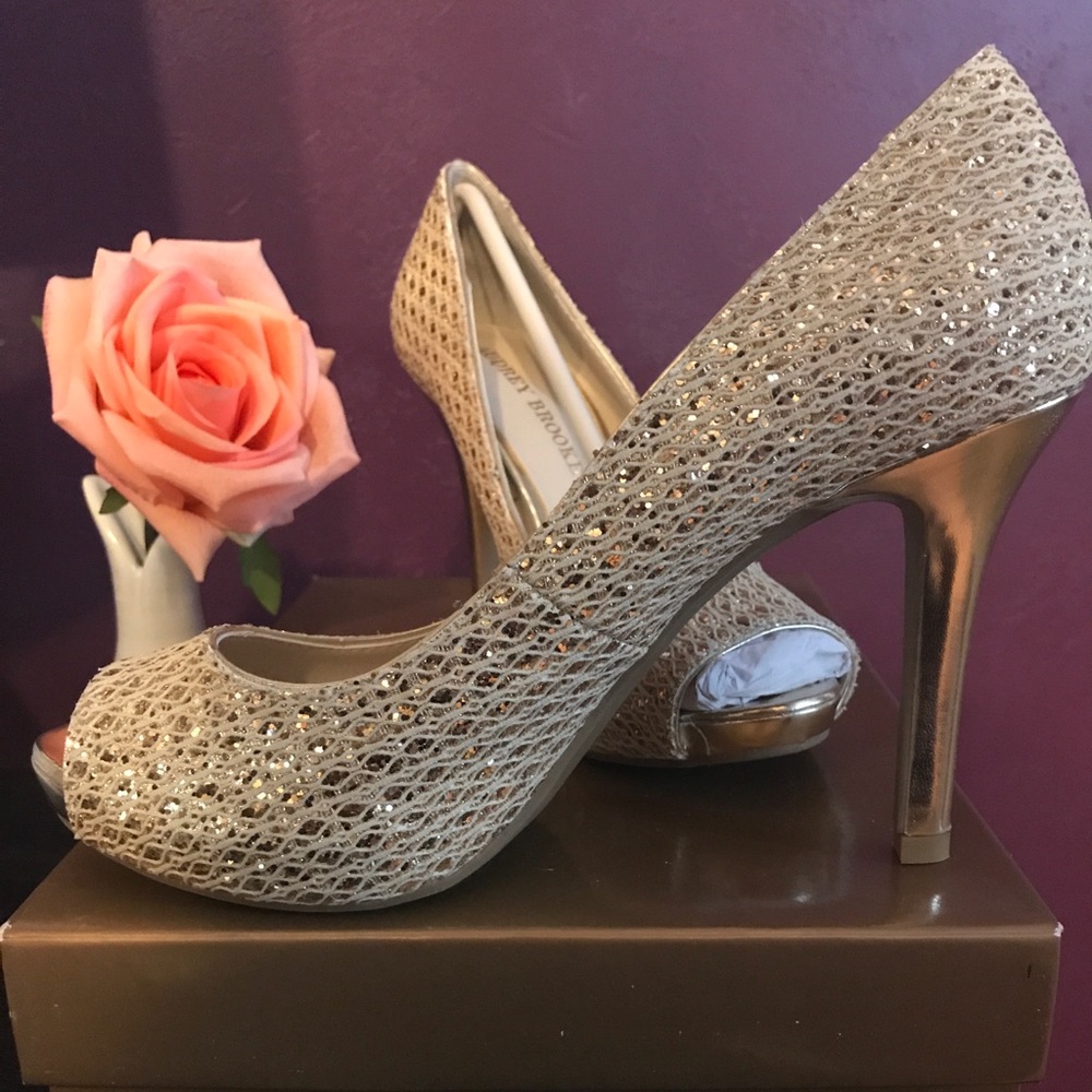 Audrey Brooke Gold Quillan Heels